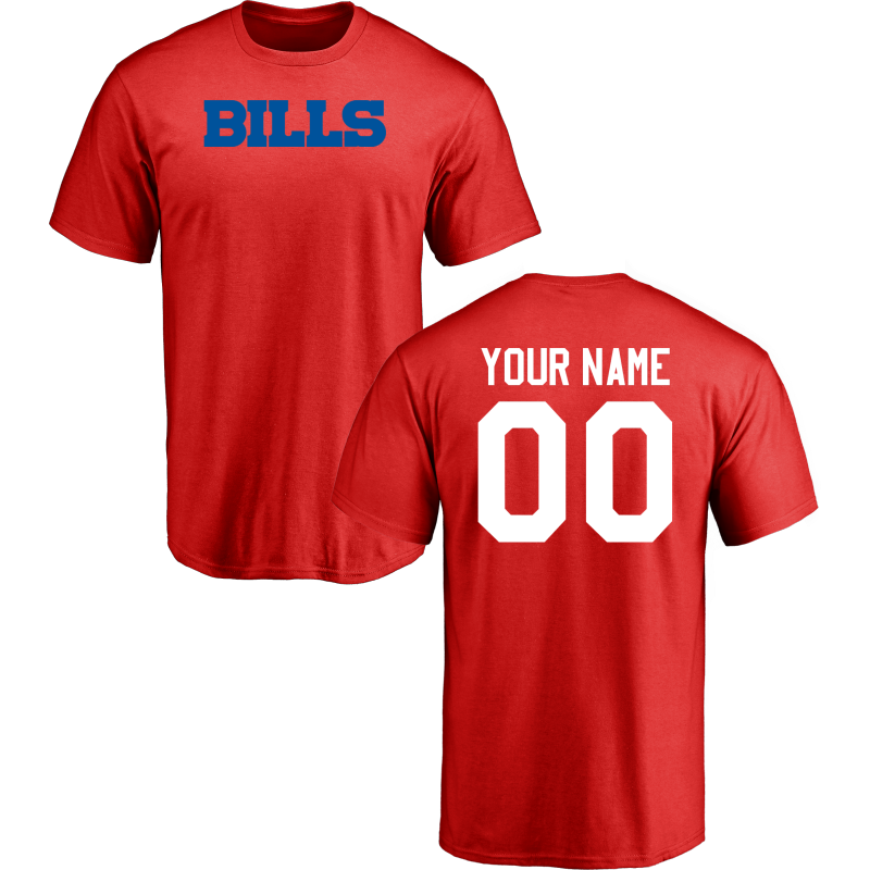 Men Buffalo Bills Design-Your-Own Short Sleeve Custom NFL T-Shirt